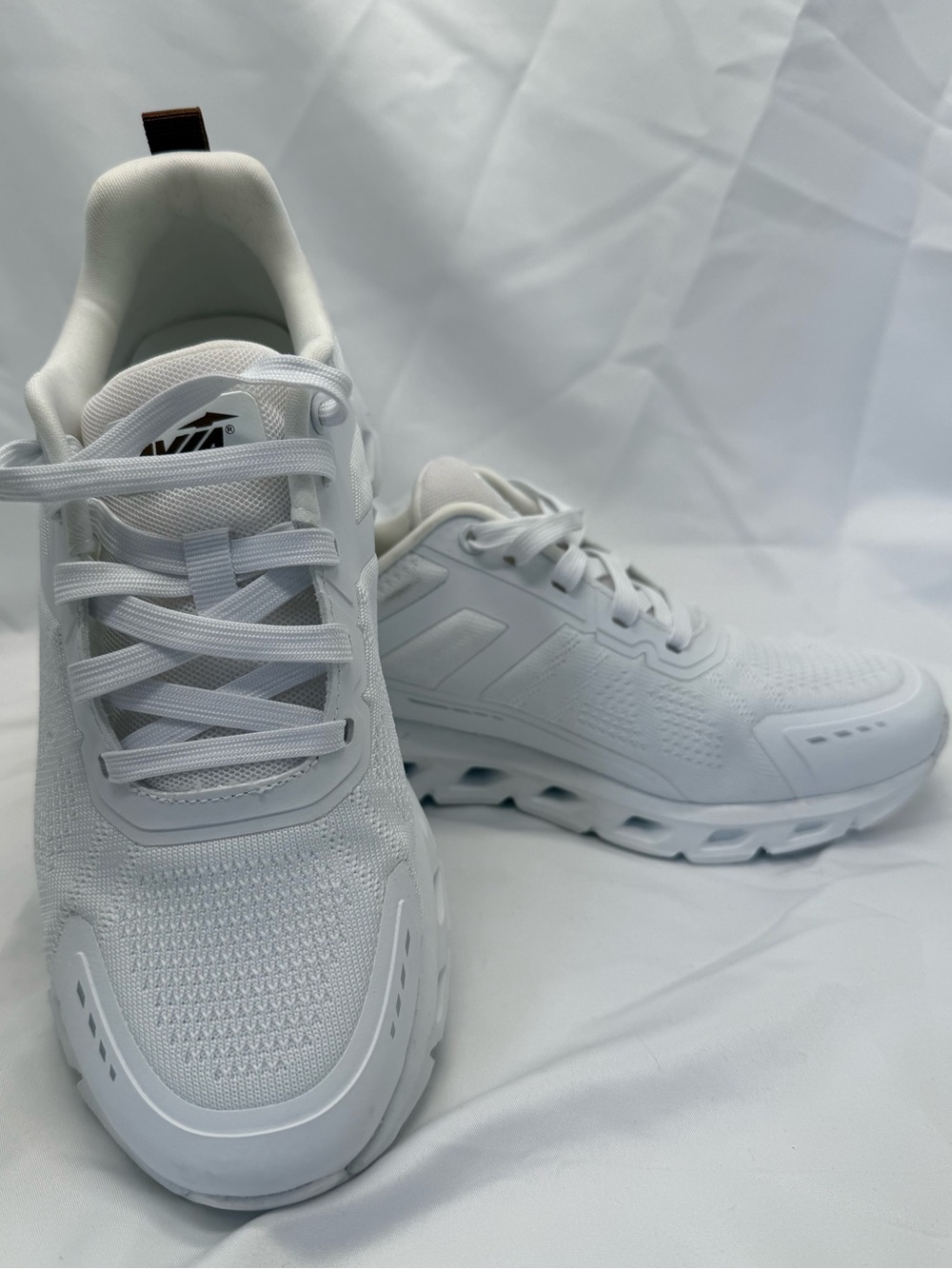 Avia All-White Athletic Sneakers - Clean Mesh Running Shoes